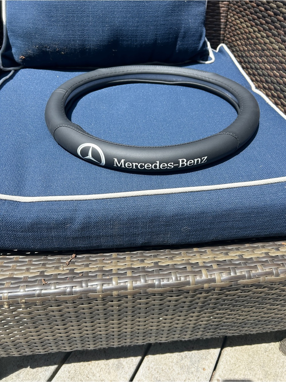 Mercedes-Benz Black Steering Wheel Cover